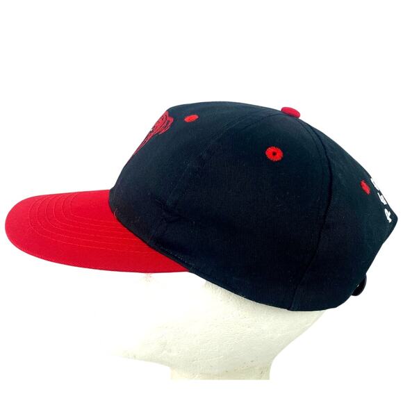 Vintage 90s Red Dog Beer Red Black Logo Hat Adjustable Snapback Malt Liquor Cap - Picture 4 of 6